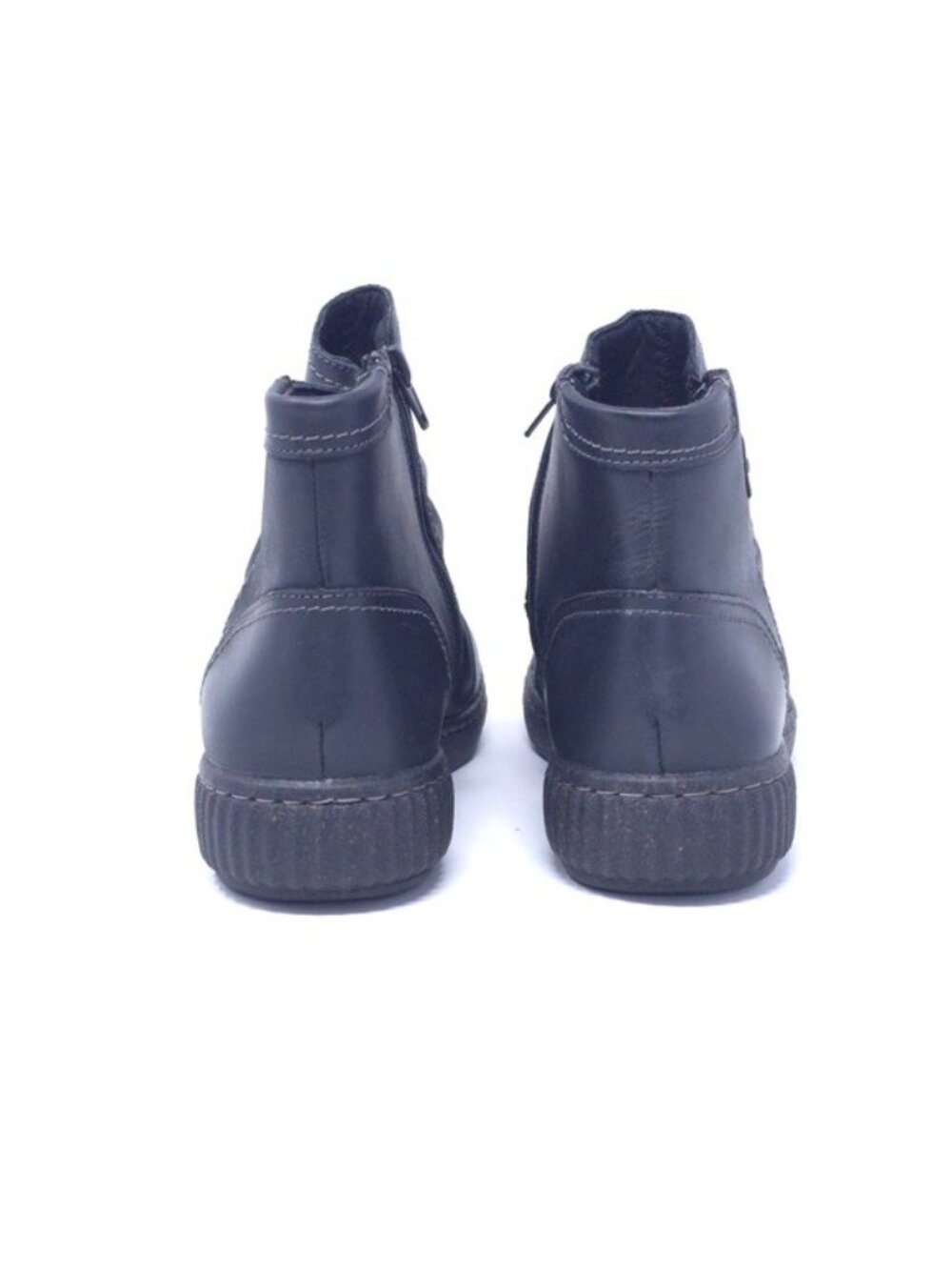 Clarks Collection CarolineOrchid Ankle Boot, Black Leather, 9.5 Wide US - Picture 4 of 10